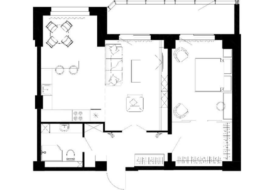 2-комнатная, 69.26 м² в Чайка