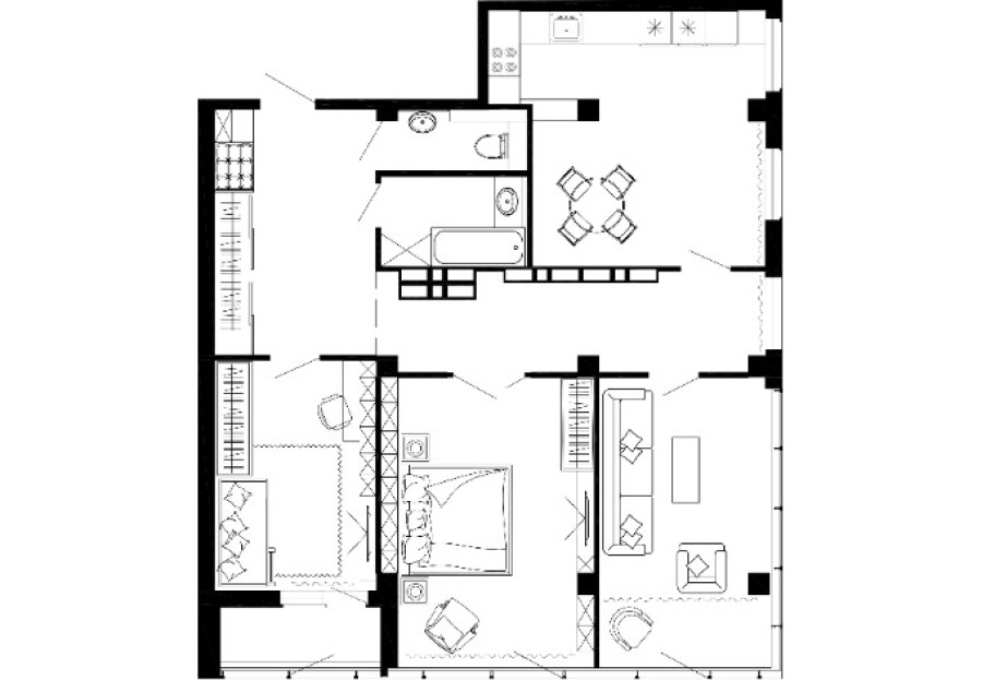 3-комнатная, 100.72 м² в Чайка